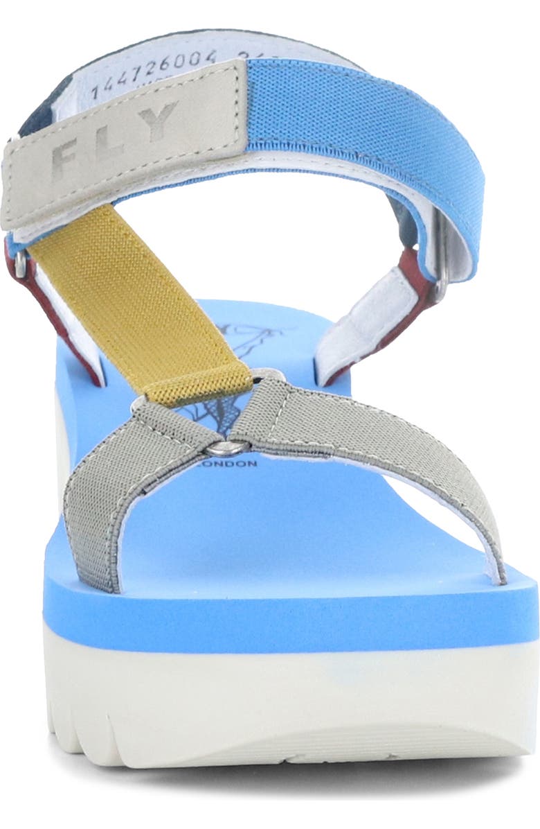 Fly London Yefa Wedge Sandal, Alternate, color, 004 Multi/Azure Grog