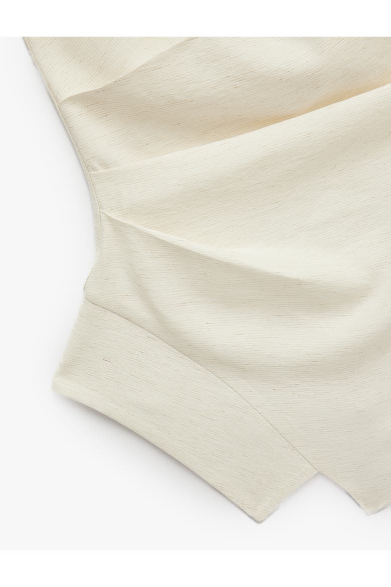 Linen Blend One-Shoulder Sleeveless Draped Top, Alternate, color, ECRU