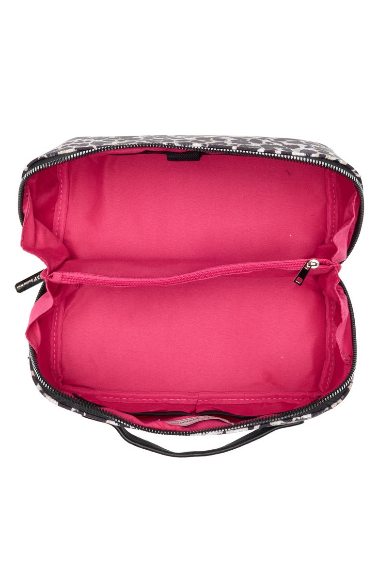 Fold Out Cosmetic Case, Alternate, color, TAN LEOPARD