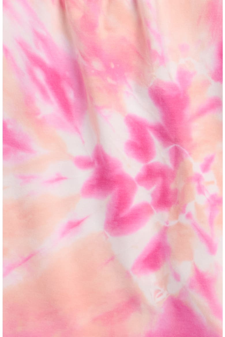 Kids' Hibiscus Tie Dye Flutter Sleeve Top & Shorts Set, Alternate, color, HIBISCUS TIE DYE