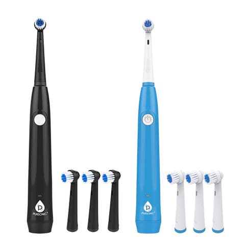 His & Hers Rotary Toothbrush & UV Sanitizer Set