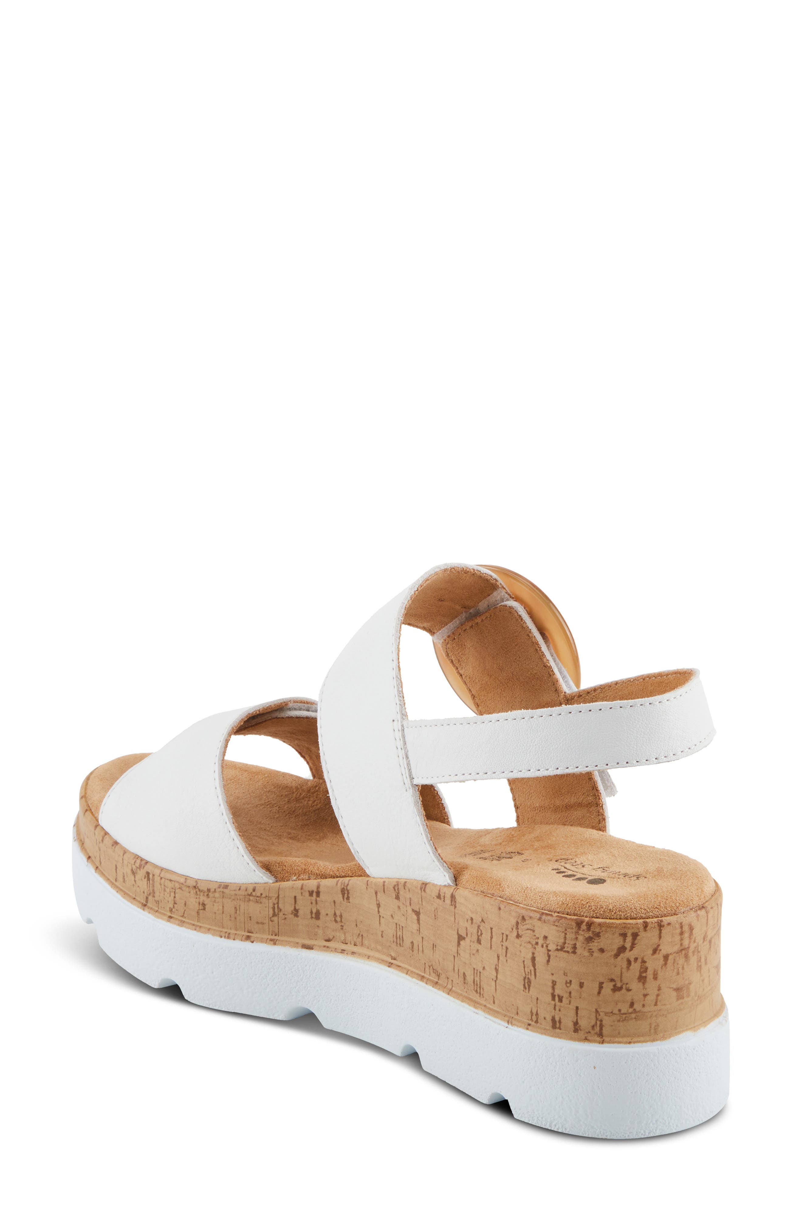 Spring Step Abarah Slingback Platform Sandal, Alternate, color, White
