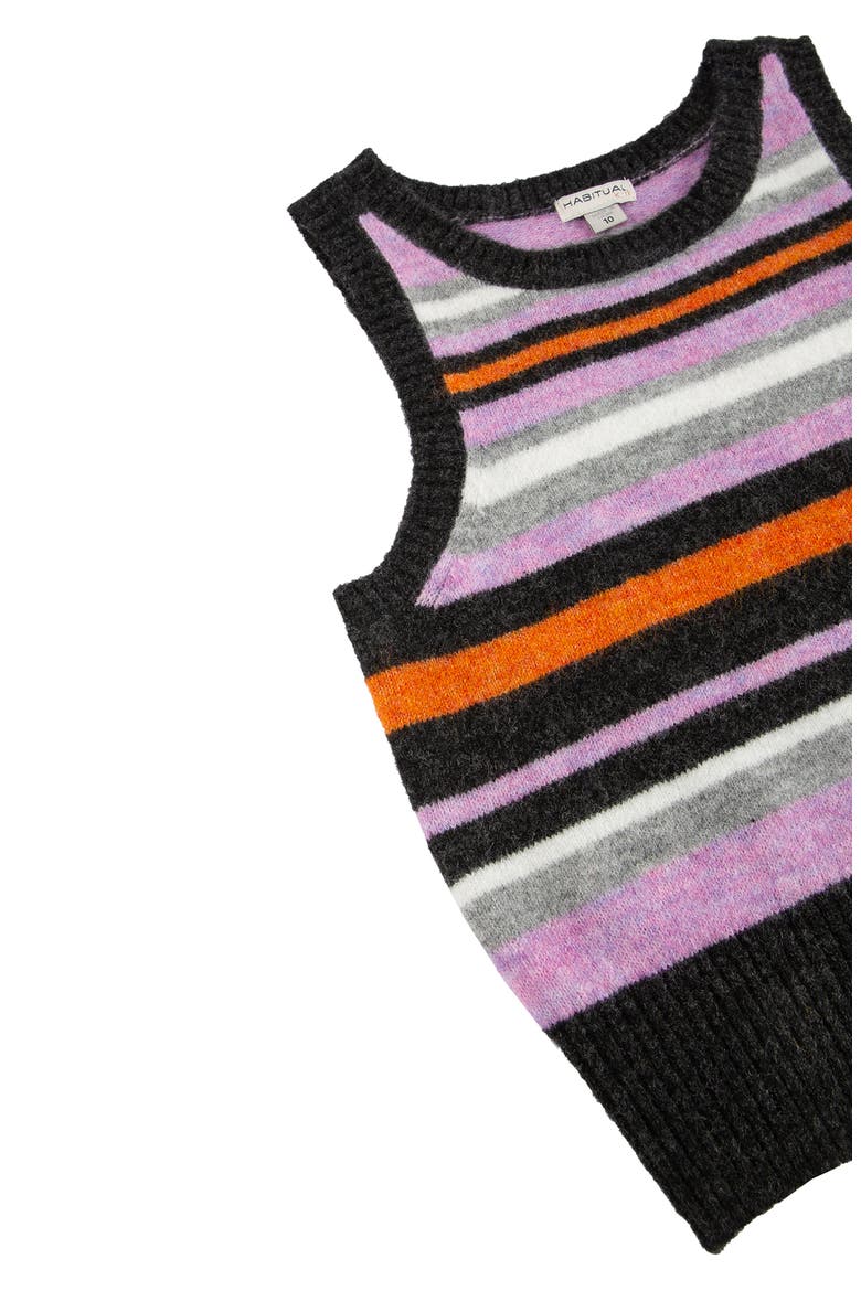 Kid's Stripe Sweater Vest, Alternate, color, MULTI