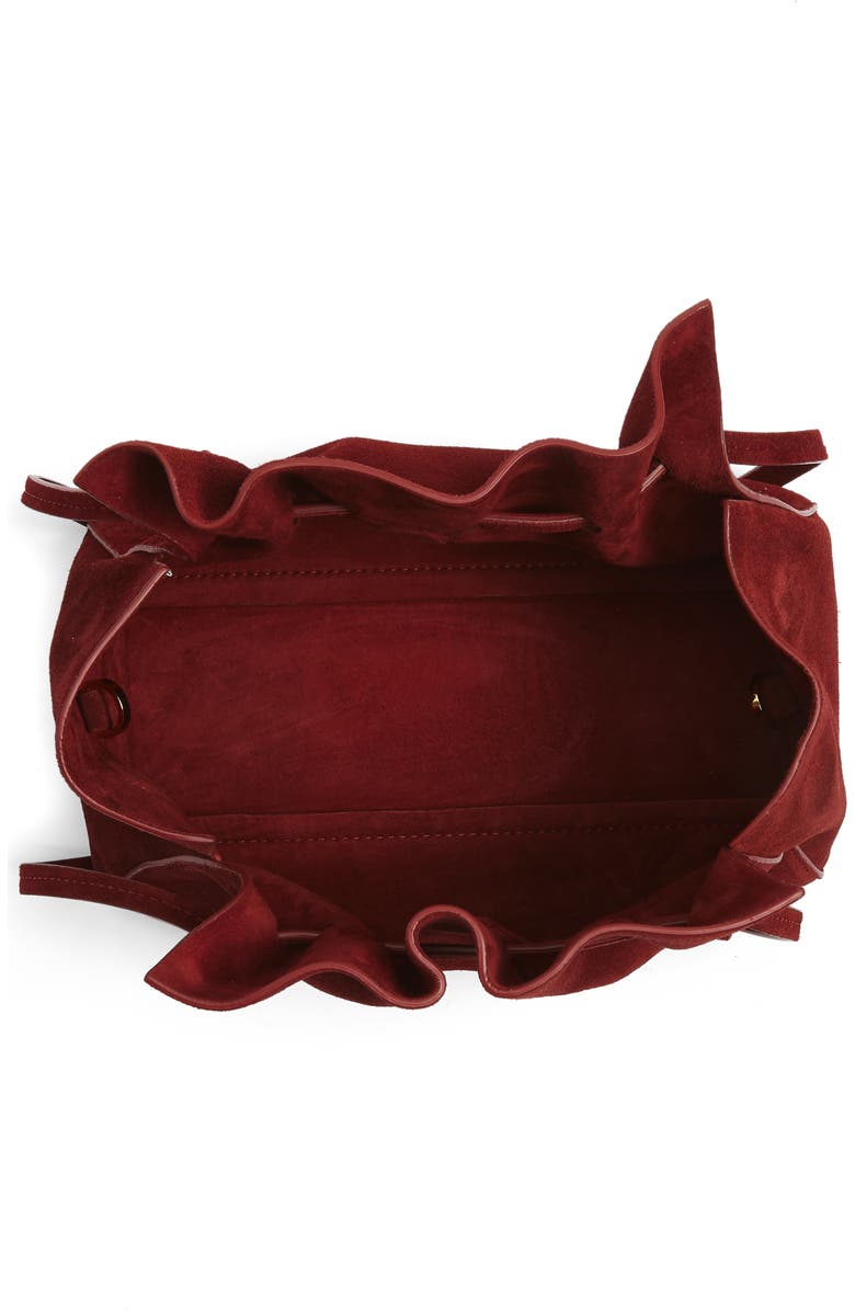 Mansur Gavriel Mini Suede Drawstring Bag, Alternate, color,