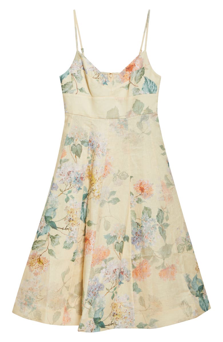 Illuminate Picnic Floral Linen A-Line Dress