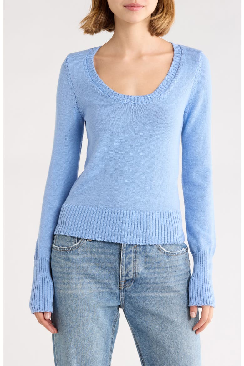 Honora Scoop Neck Sweater, Main, color, BLUE