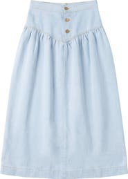 FYI Girls Long V-Yoke Denim Skirt