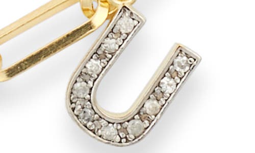 Meshmerise Diamond Initial Charm Bracelet In Gold