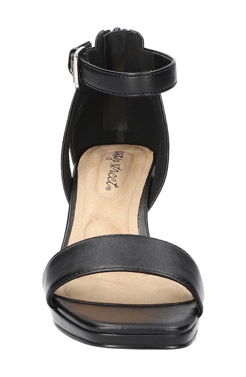 Easy Street Ro Ankle Strap Sandal In Black