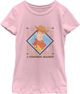 Toy Story 5 Girl's Toy Story 5 Woody Western Classic  Graphic T-Shirt