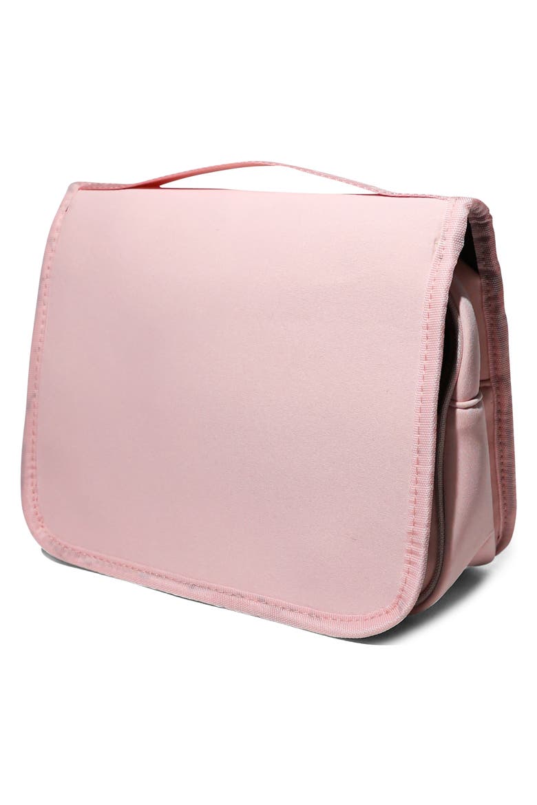 Neoprene Water Resistant Hanging Toiletry Case, Alternate, color, LIGHT PINK