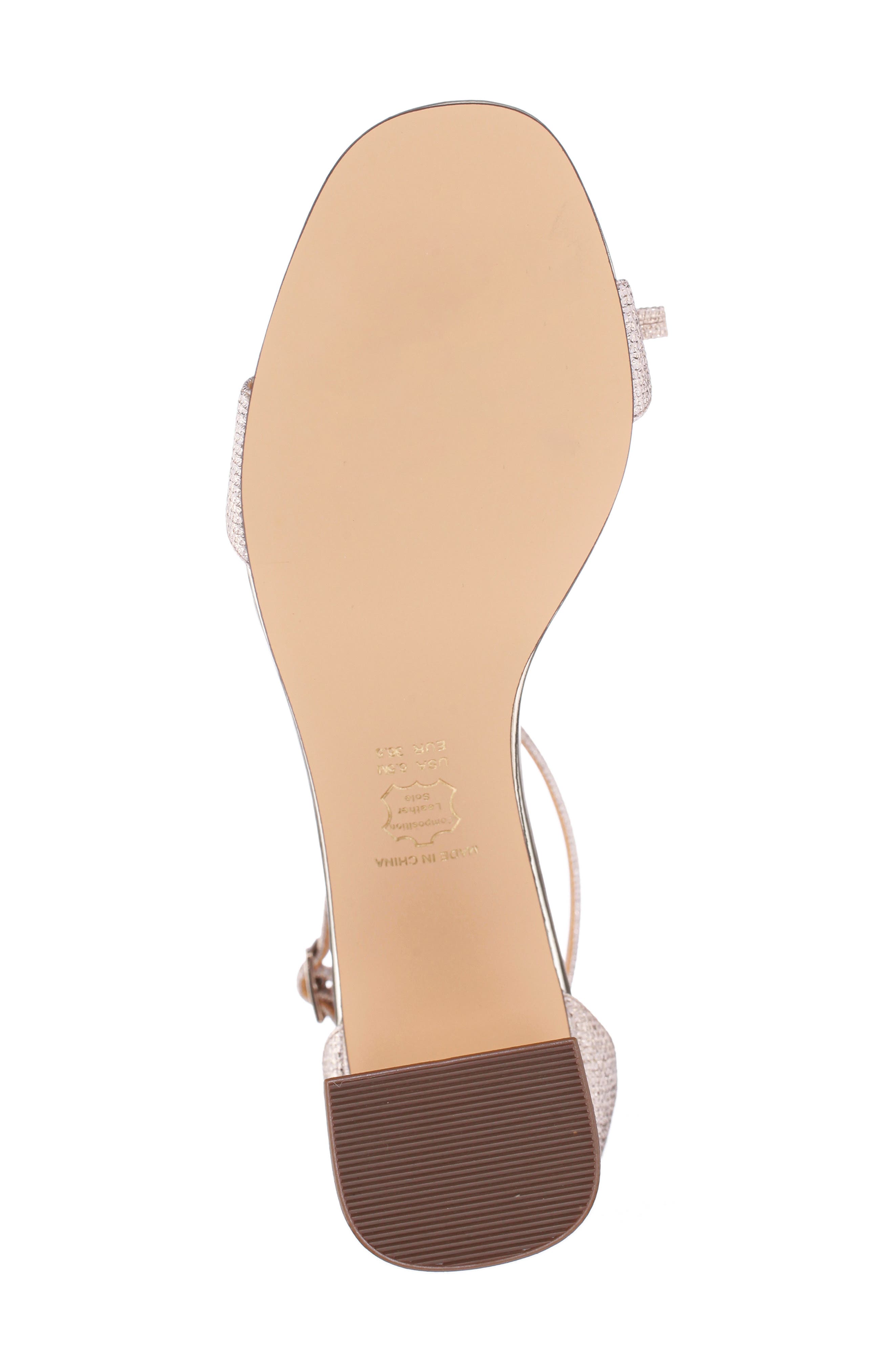 Bia Ankle Strap Sandal, Alternate, color, PLATINO