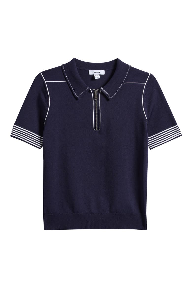 Kids' Whorlton Quarter Zip Polo Sweater, Main, color, NAVY