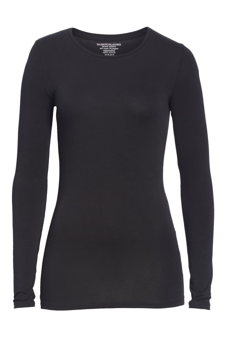 Crewneck Top, Alternate, color, NOIR