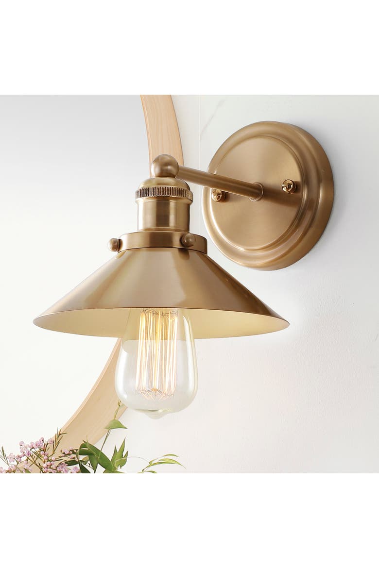July Metal Shade Sconce, Alternate, color, Brass Gold