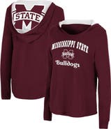 COLOSSEUM Women's Colosseum Maroon Mississippi State Bulldogs Catalina Hoodie Long Sleeve T-Shirt