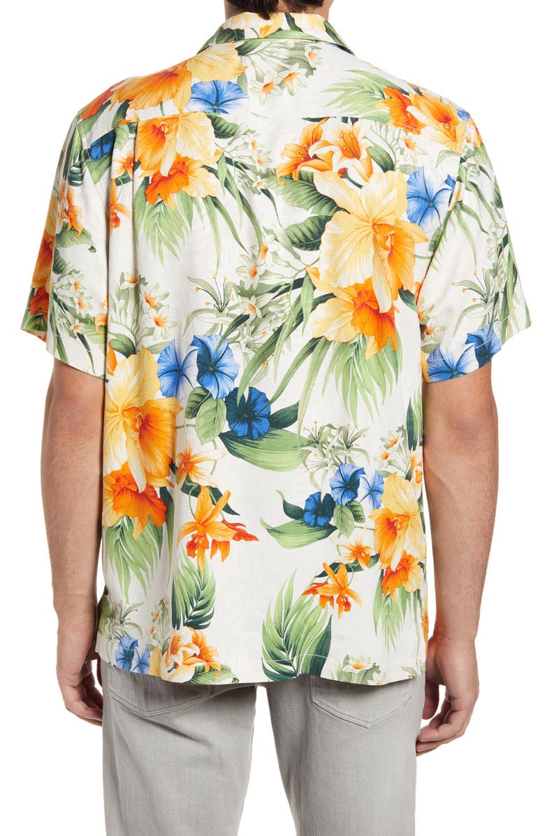 Tommy Bahama Canopy Kaleidoscope Silk Button-Up Shirt, Alternate, color, 
