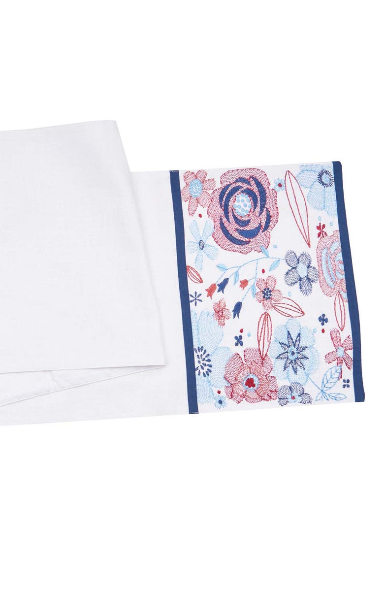 C&F Home Patriotic Floral Table Runner 14" x 72", Alternate, color, Red