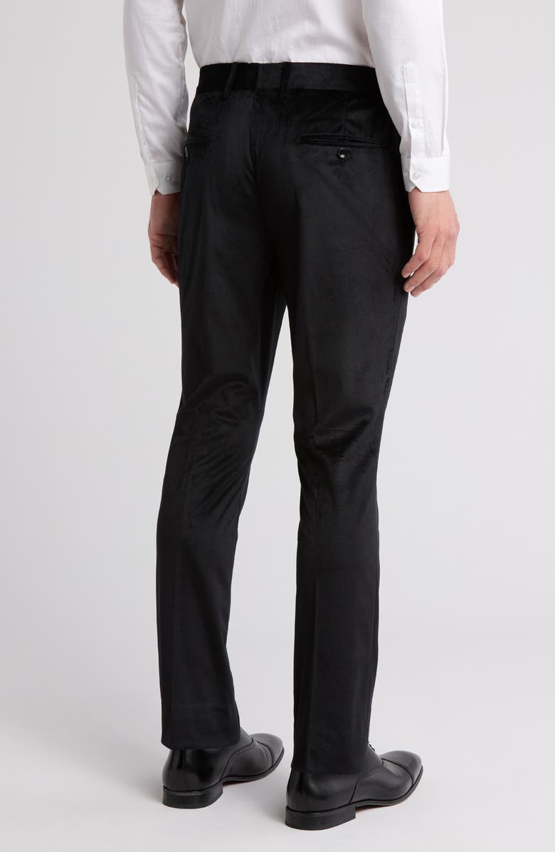 Tahari Slim Fit Velvet Dress Pants, Alternate, color, 
