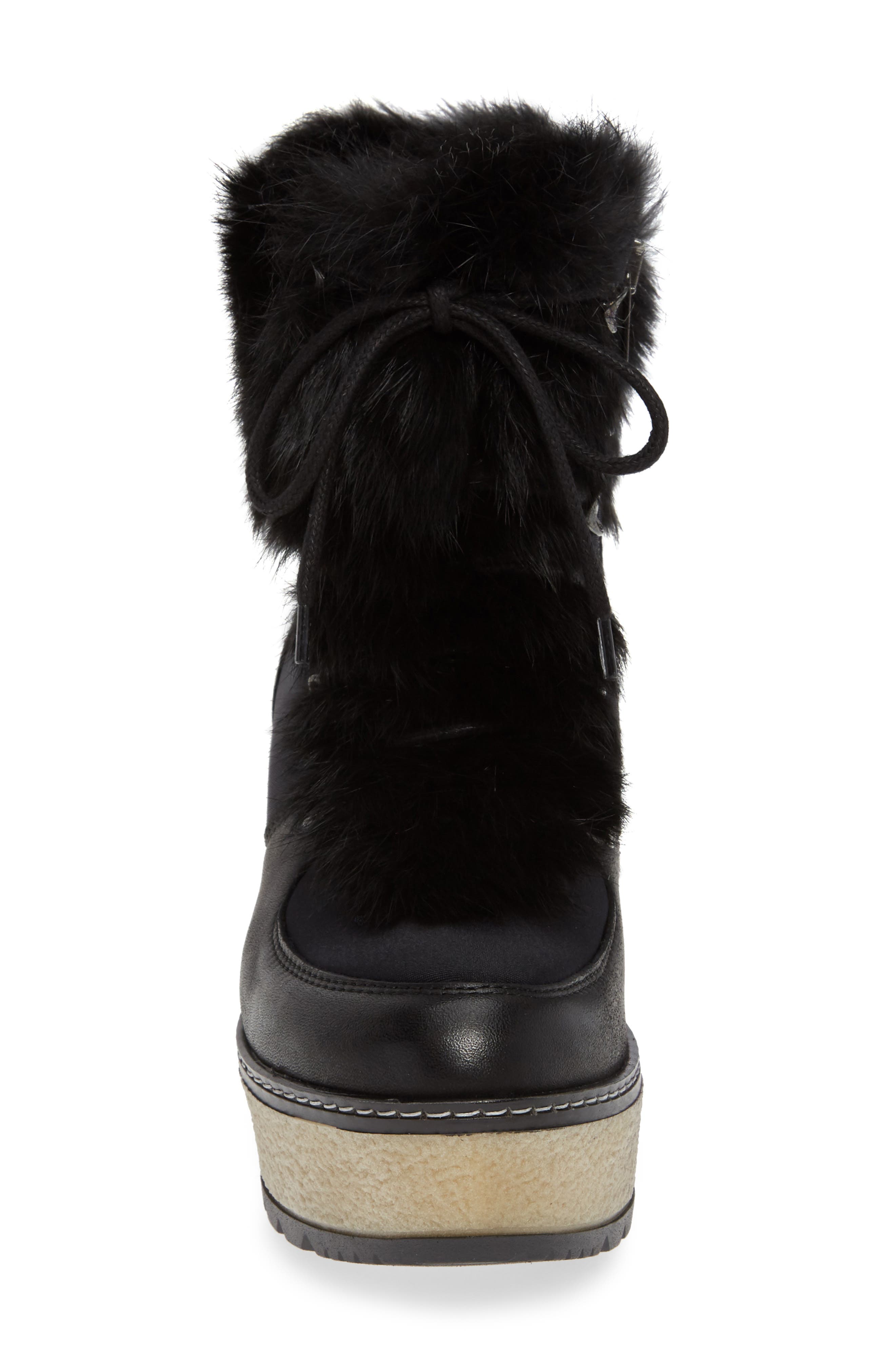 Rudsak Torres Waterproof Genuine Rabbit Fur Trim Boot, Alternate, color, 