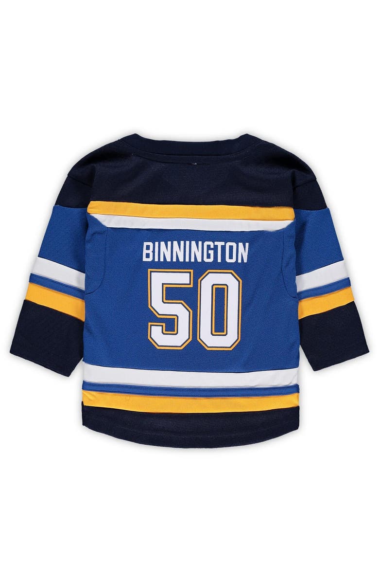 Outerstuff Infant Jordan Binnington Blue St. Louis Blues Home Replica Player Jersey, Alternate, color, 