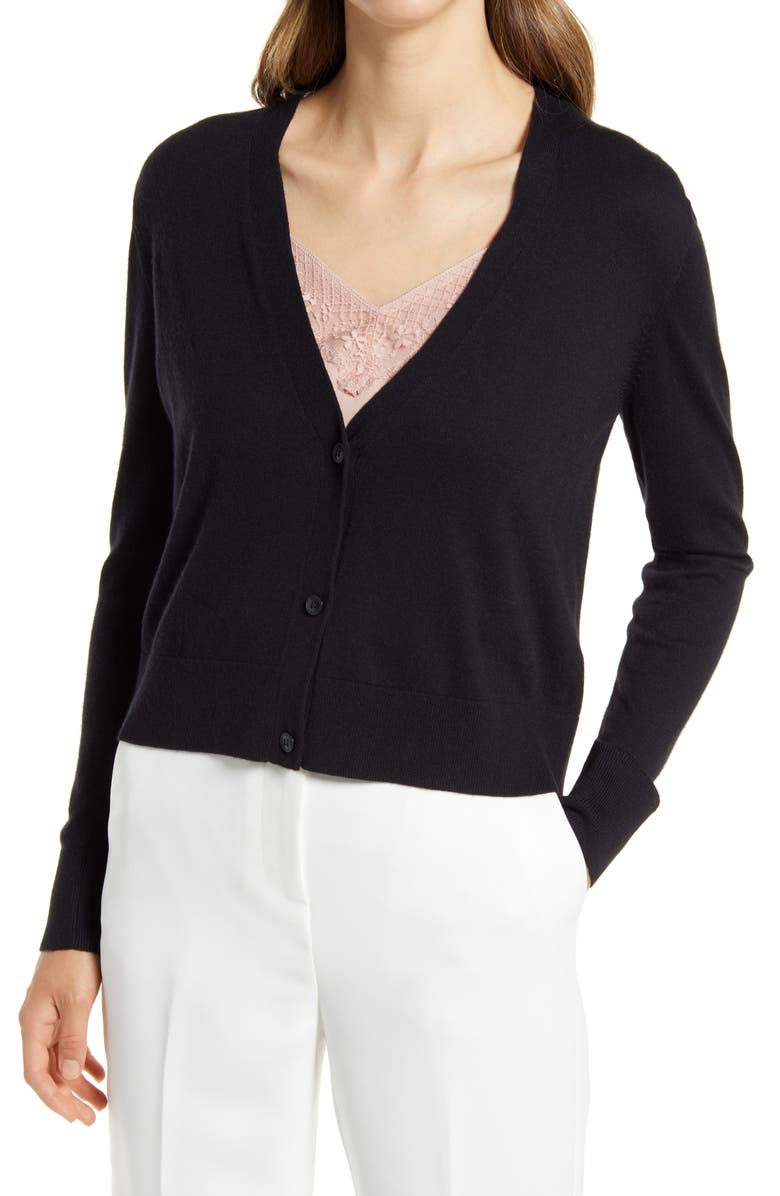 Halogen<sup>®</sup> Women's Crop V-Neck Cardigan, Main, color,