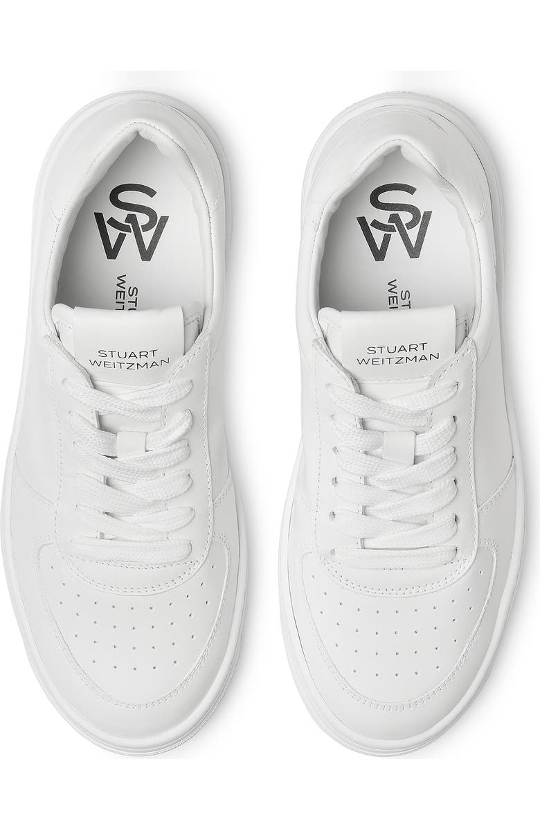 Stuart Weitzman Courtside Sneaker, Alternate, color, White.