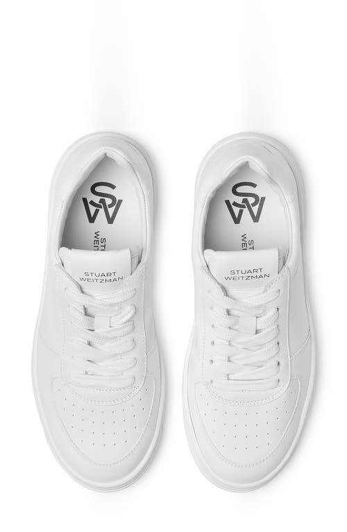 Stuart Weitzman Courtside Sneaker In White.