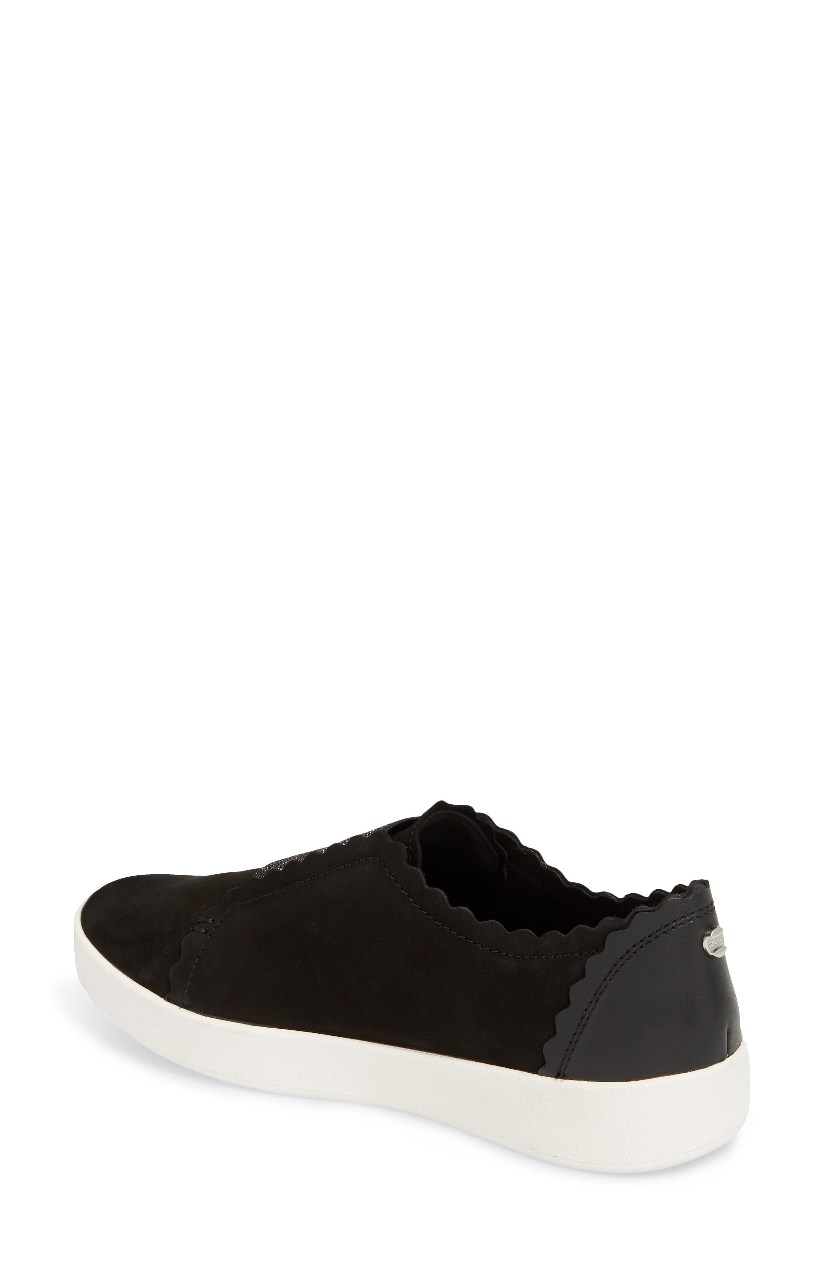 GrandPro Spectator Scalloped Slip-On Sneaker, Alternate, color, BLACK NUBUCK