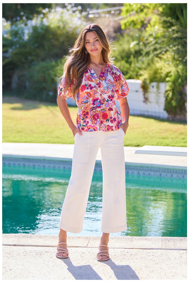 Crop Wide Leg Pants, Alternate, color, BONE WHITE