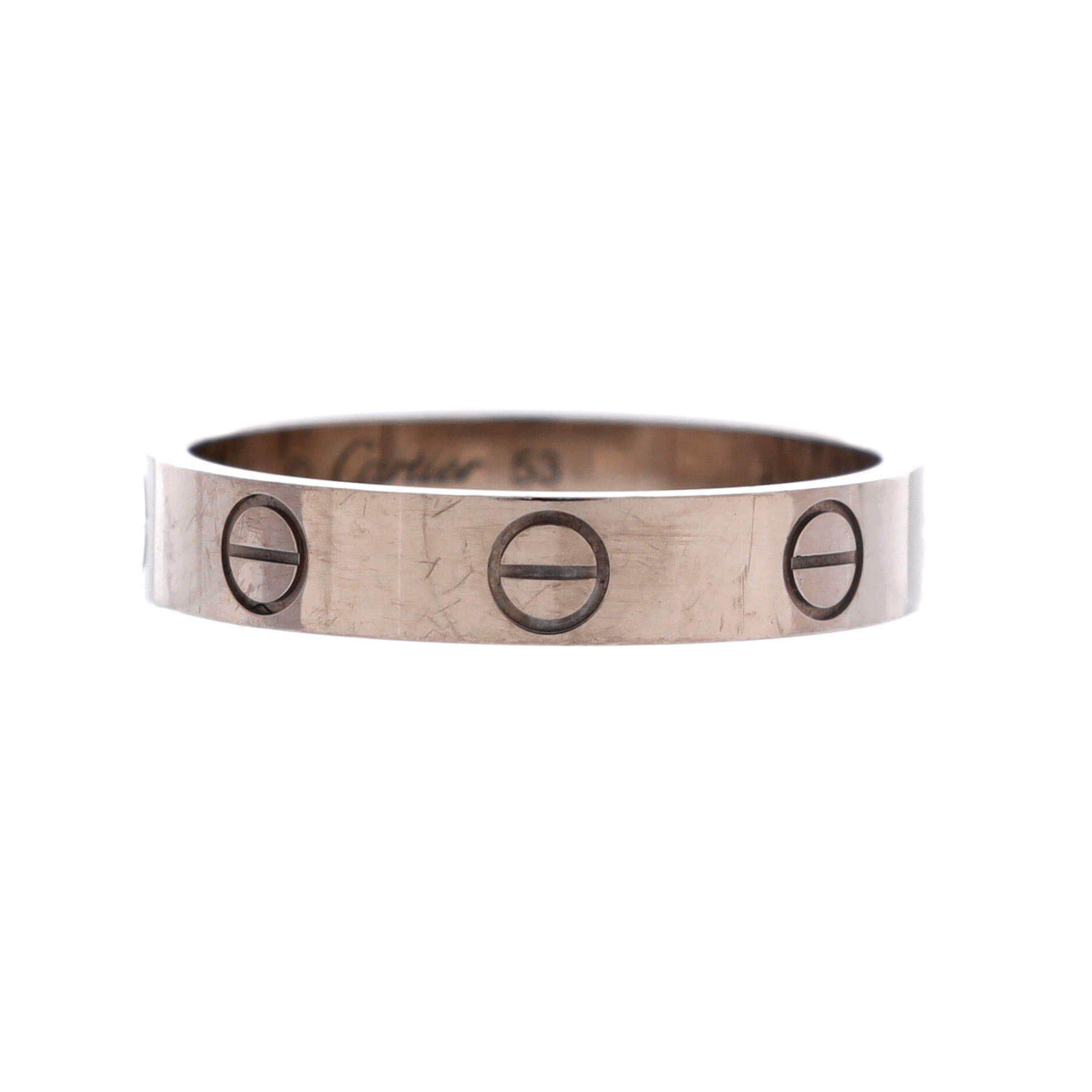 Love Wedding Band Ring 18K White Gold, Main, color, Metallic Gold