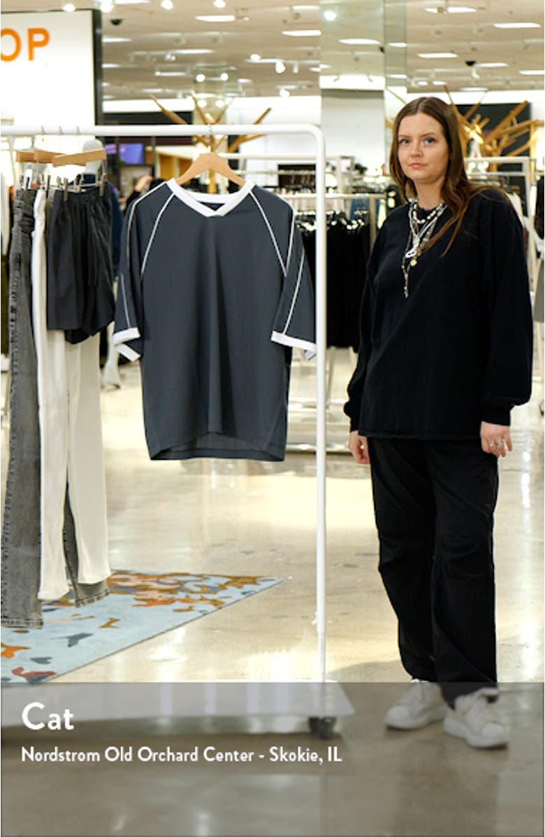 Oversize Contrast Trim T-Shirt, sales video thumbnail