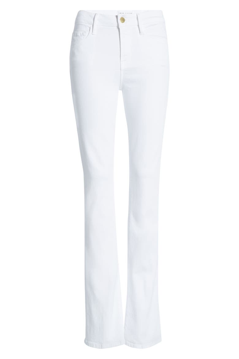 Le Mini Boot High Waist Jeans, Alternate, color, BLANC