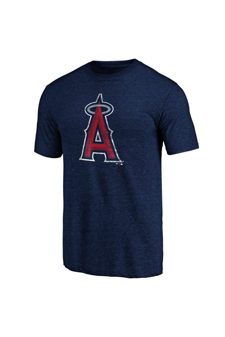 Men's Profile  Navy Los Angeles Angels Big & Tall Distressed Logo T-Shirt, Alternate, color, Navy