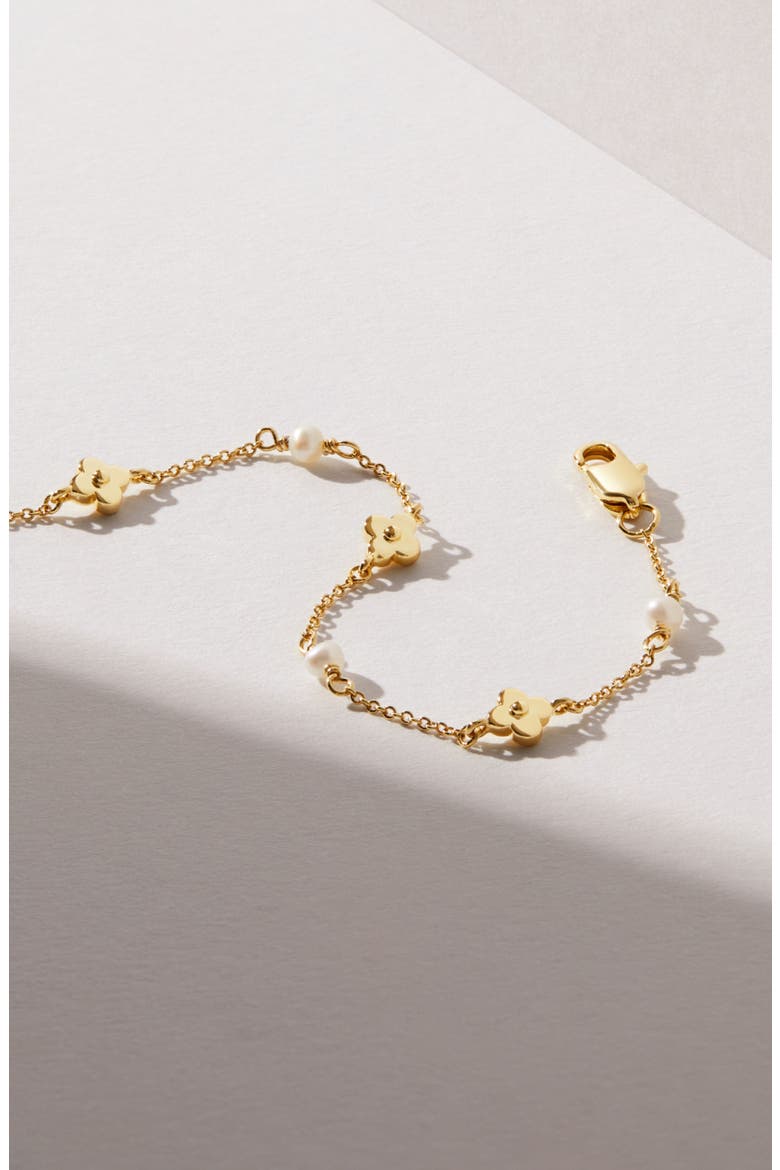 Flower Bracelet - Hannah Bracelet, Alternate, color, Gold