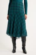 Open Edit High-Low Chiffon Midi Skirt