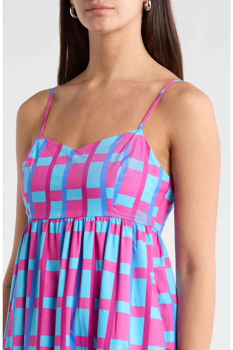 Marvy Check Maxi Sundress, Alternate, color, FUCHSIA-BLUE-MULTI