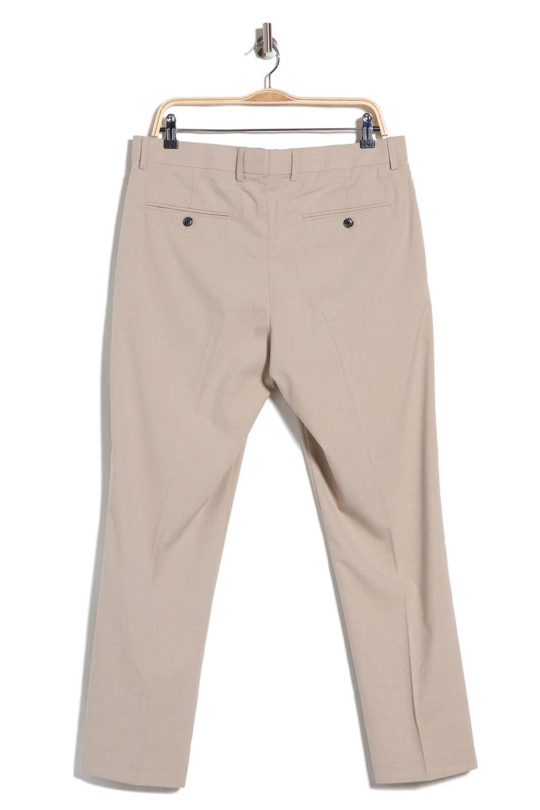 Flat Front Oxford Dress Pants, Alternate, color, KHAKI