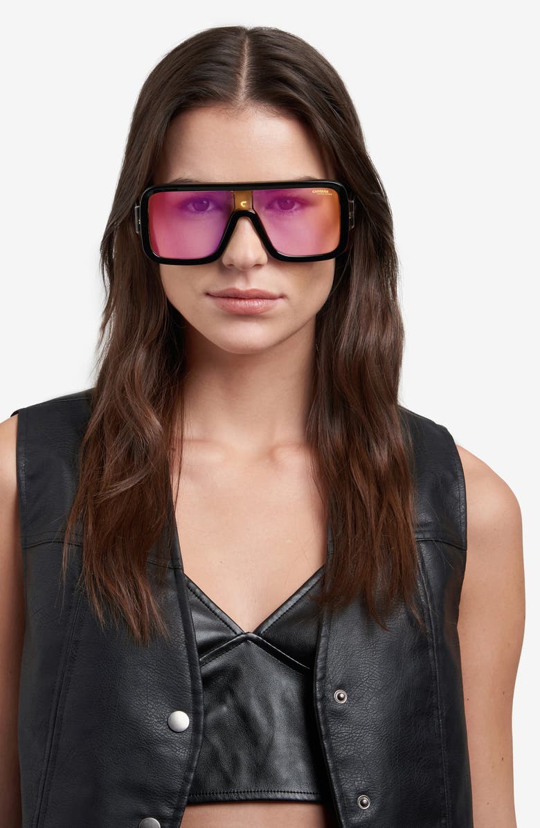 Carrera Eyewear FLAGLAB 14 62mm Gradient Oversize Square Shield Sunglasses, Alternate, color,