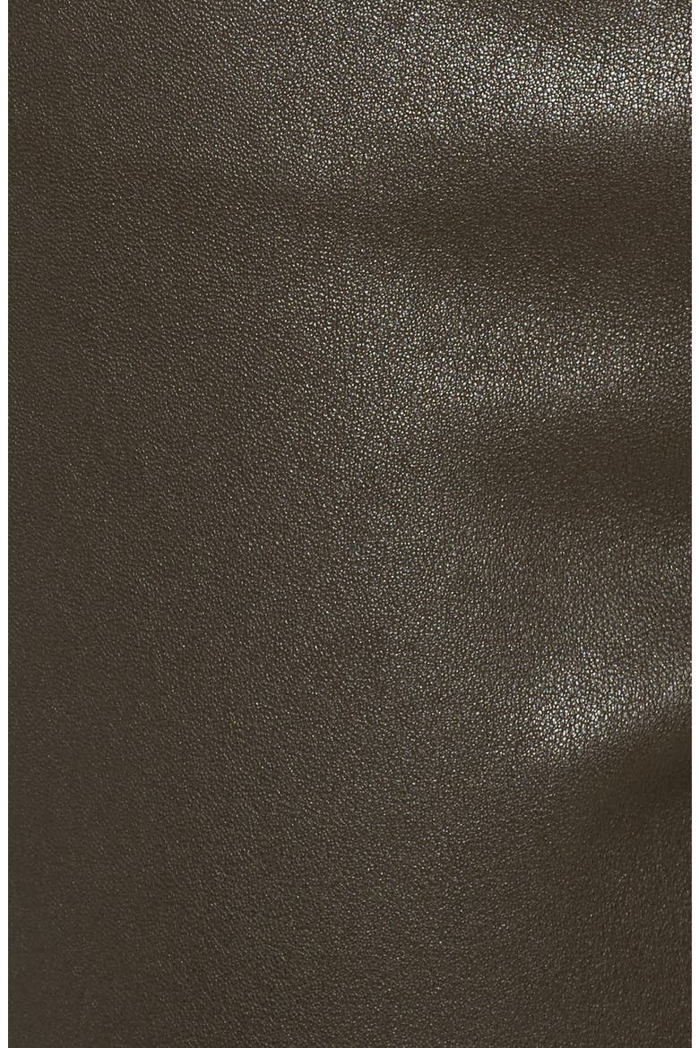 Stretch Leather Biker Pants, Alternate, color, OLIVE SARMA
