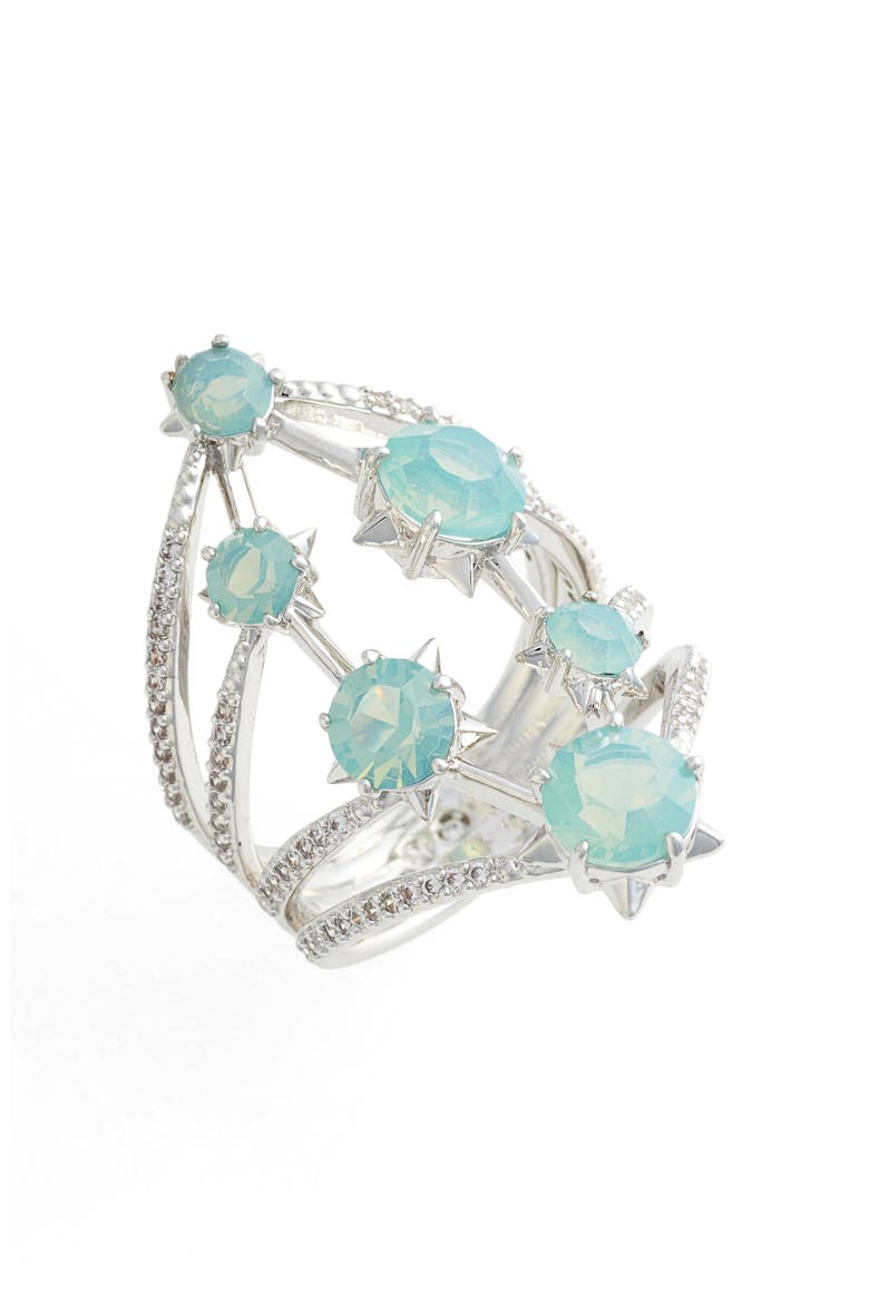 Wishes Large Ring, Main, color, MINT TURQUOISE OPAL/ SILVER