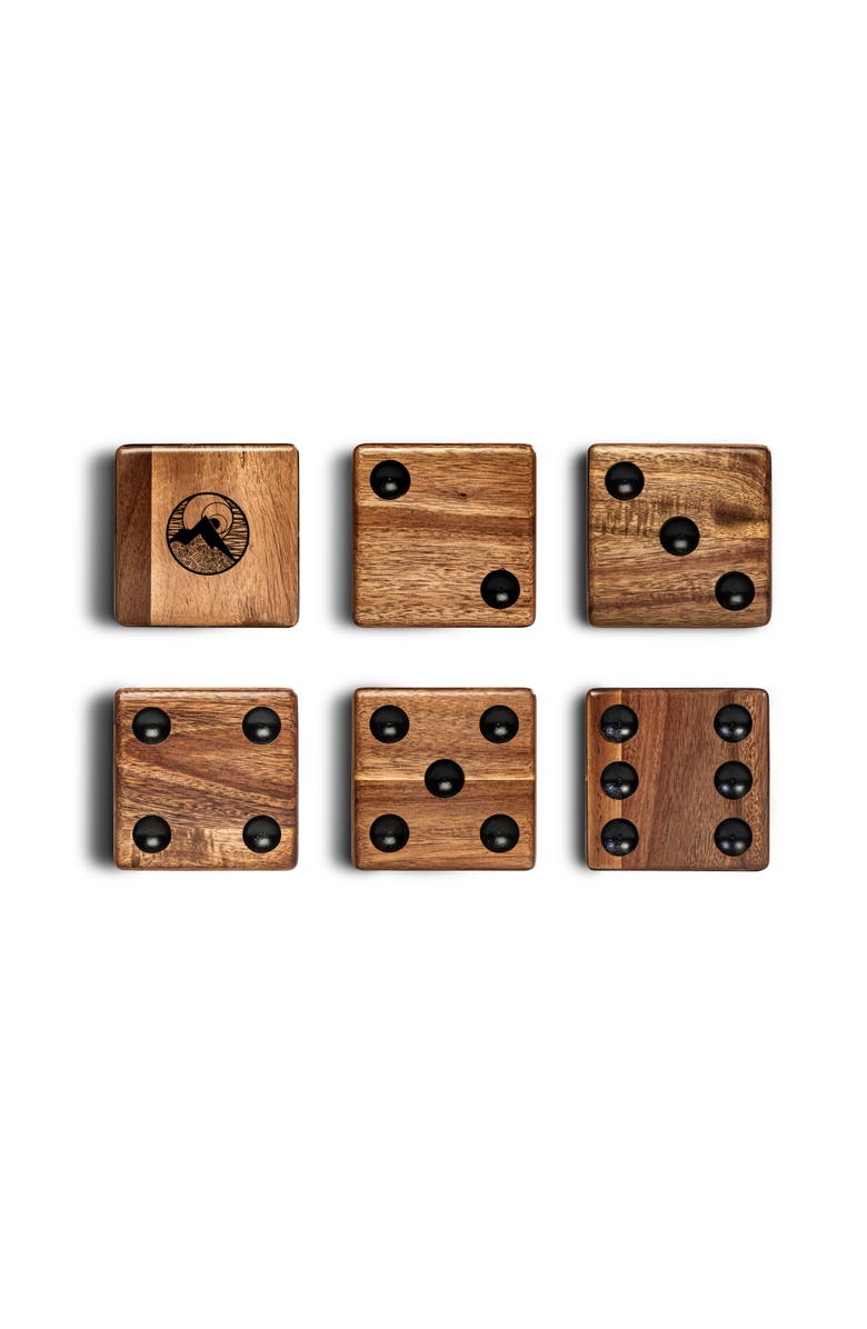 Elakai Acacia Gambler Mountain Dice, Alternate, color, Natural Wood