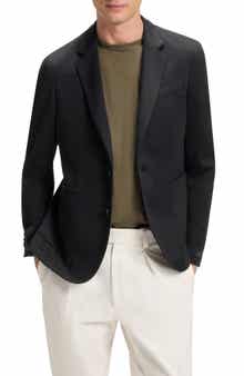 BOSS x Beckham Navy Cotton & Silk Blend Sport Coat