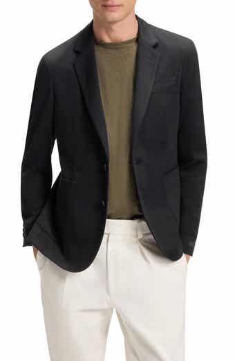 BOSS x Beckham Navy Cotton & Silk Blend Sport Coat