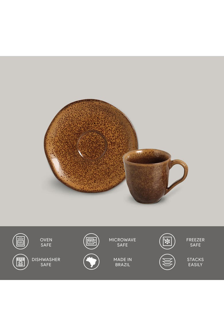Coffee Cup & Saucer - Set of 6, Alternate, color, Dijon