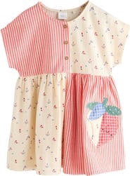 NEXT Kids' Embroidered Patchwork Dress