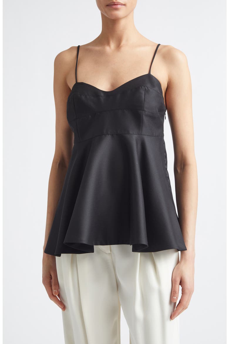Bustier Peplum Top, Main, color, BLACK