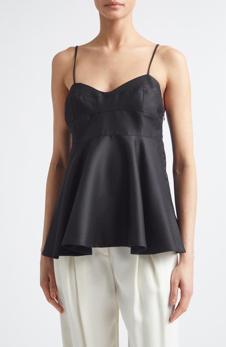 Róhe Bustier Peplum Top, Main, color, Black