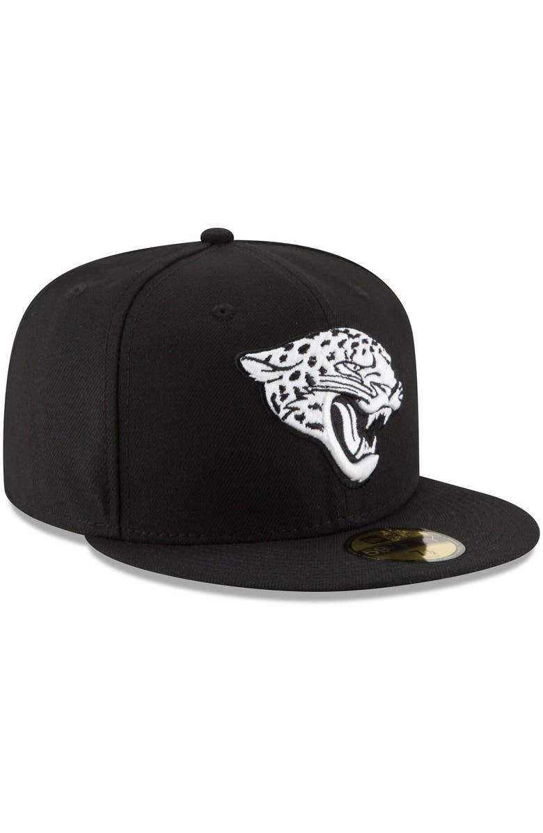 New Era Men's New Era Black Jacksonville Jaguars B-Dub 59FIFTY Fitted Hat, Alternate, color, Black