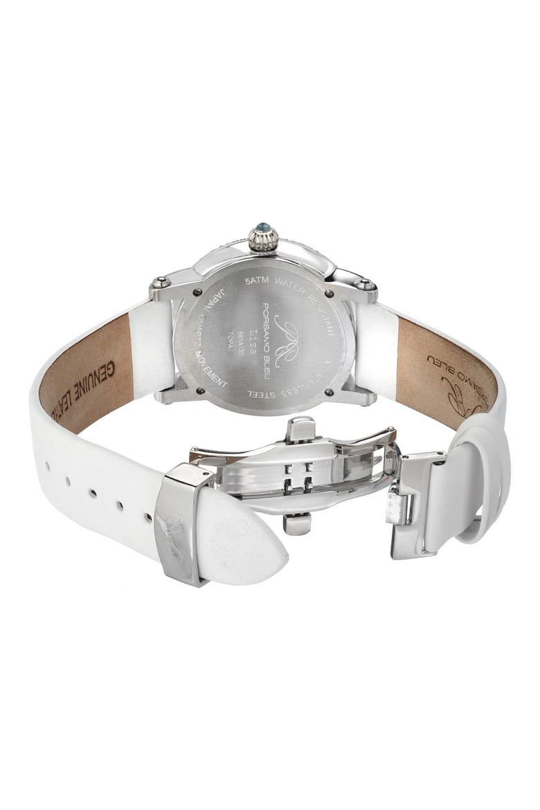 Women's Liza Topaz Stone Automatic Watch, 38mm x 44mm, Alternate, color, SILVER WHITE